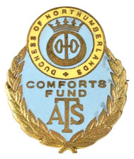 World War Two The Duchess Of Northumberlands ATS Comforts Fund Enamel Badge
