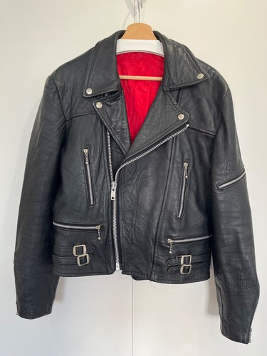 Vtg vintage black leather - 70's,