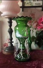 Antique Green Glass Mary