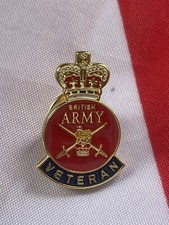 British Army Veterans Armed Forces pin badge brooch. UK Stock