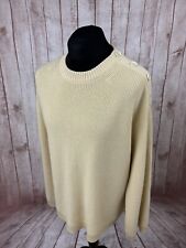 Arket Breton Large Jumper Sweater Oversized Chunky Fisherman Round Neck Yellow