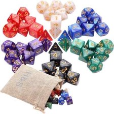 42pcs DND Dice 6 Sets Dungeons And Dragons Dice Set - 7 Sided Polyhedral H&S