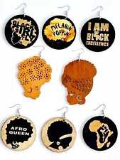 Ethnic Tribal EAR Jewellery Silhouette Dangle Earrings African Wooden Earrings.