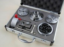 Wood Lathe Chuck 4 Jaw Geared Scroll Chuck Kit 95mm 1″ x 8 TPI & 3/4 x 16 TPI