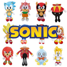 🔵 Sonic the Hedgehog Plushie Stuffed Games Plush Toy Tails Knuckles Shadow SEGA