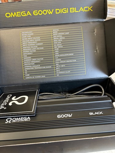 Omega black 600 watt dimmable - black,