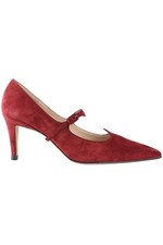 MANOLO BLAHNIK RED SUEDE PUMPS