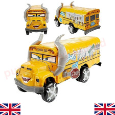 Disney Pixar Cars 3 Miss Fritter Crazy School Bus Diecast Model Toy Car Boy Gift