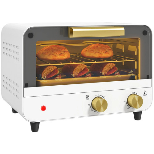 Homcom small toaster oven - oven,, 12l