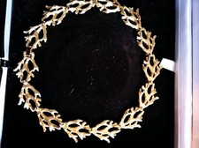 Gold Coloured by Japanese designer Corals Vintage heavy Necklace