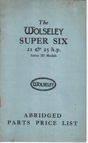 Wolseley super six 25 hp - super, 21