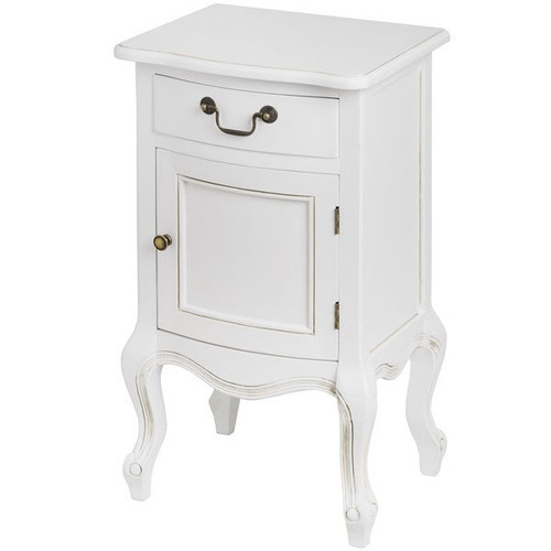 White room bedside table - bedside, table/