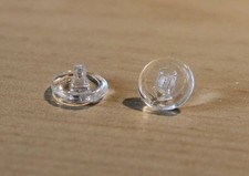 2 pairs of small screw-on round 9mm silicone nose pads for spectacles, glasses
