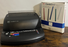 GBC CombBind Model C110E Binding Machine & Pack of A4 Ring Plastic Combs Working