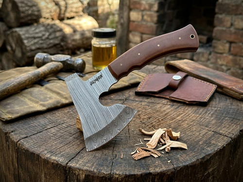 Hand forged layered damascus - hand,