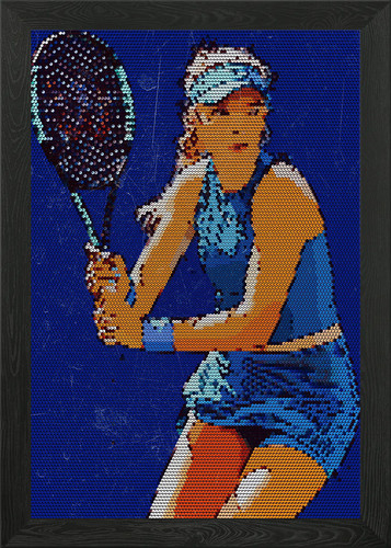 Tennis player artwork framed - artwork,