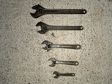SET OF 5 ADJUSTABLE WRENCH BY BAHCO 12" , 10" , 8" , 6" & 4" MADE IN SWEDEN