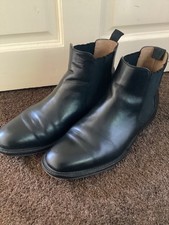 Jones the Bootmaker men's all leather black Chelsea boots Deakin size 8