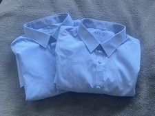 Girls 2pack Blue M&S School  Shirts -Size12/13 Years