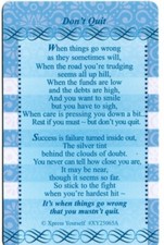 Plastic Wallet Keepsake Card -