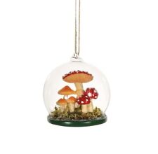 Sass & Belle Forest Mushrooms Dome Bauble Toadstool Hanging Decoration Ornament 