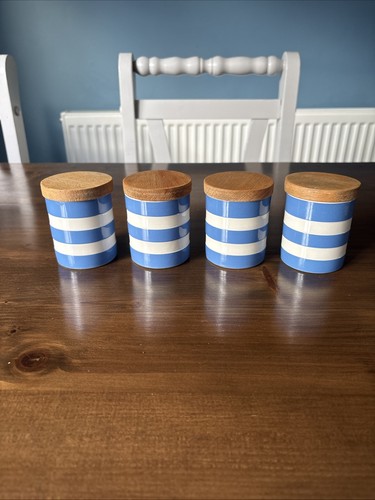 Green cornishware 4x spice - 4x,