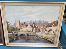 Oil On Board Of Castle Combe