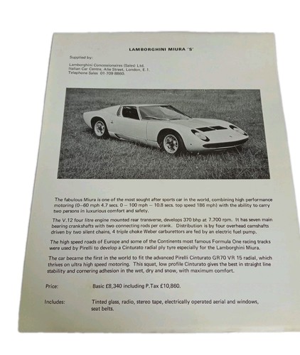 Original 1969 lamborghini - 1969,