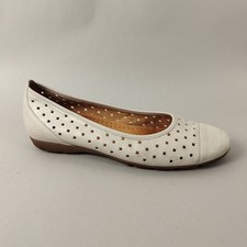Gabor Hovercraft Shoes Womens 5.5 Off White Leather Ballet Flats Slip On Pumps