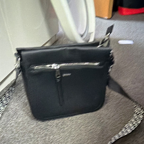 Dkny black faux - black, leather