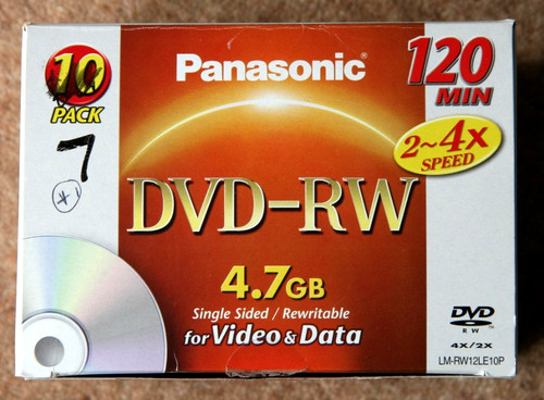 Panasonic dvd discs 7gb - dvd-rw, /