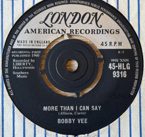 Bobby vee more than - than, i