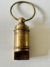 VINTAGE TITANIC WHITE STAR LINE OFFICERS BRASS PIG NOSE WHISTLE  S. AULD GLASGOW