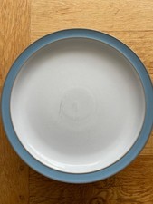 Seven Used Denby Colonial Blue 26cm (10 inch) Diameter Dinner Plate
