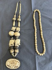 Vintage Elephant Bone Necklace