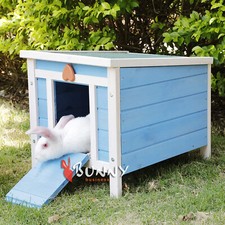 RABBIT HUTCH BLUE HIDE HOUSE FOR RABBIT PLAY PEN ENCLOSURE RUN RUNS TORTOISE