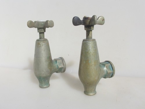 Large antique nickel taps bath - nickel,