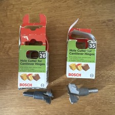 2 X Bosch Hole Cutter Cantilever Hinges 26mm And 35mm Used