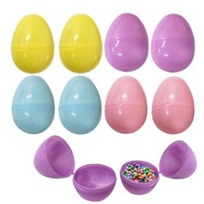 REUSABLE 8PK EASTER EGGS Plastic Fillable Hunt Hollow Treats Party Gift Decor UK