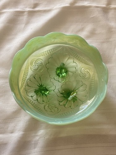 Antique jefferson glass - jefferson, green