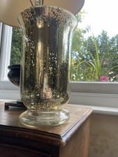 Tall Gold Speckled Glass Storm