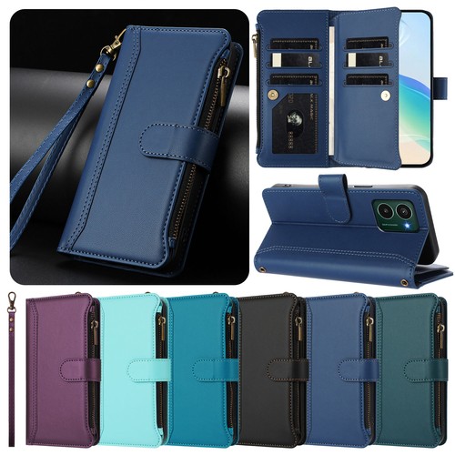 Zipper wallet purse leather - wallet,