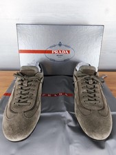 Prada Mens Trainers Grey Suede