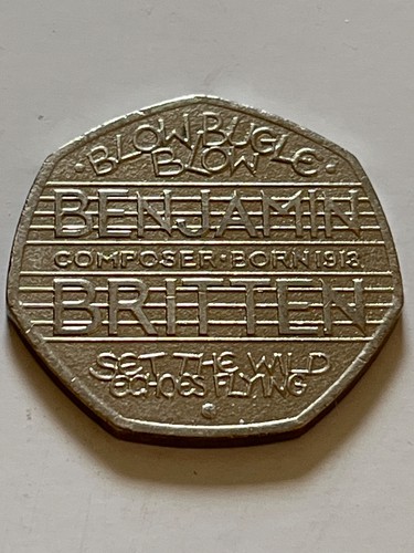 Benjamin britten 50p coin - 50p,
