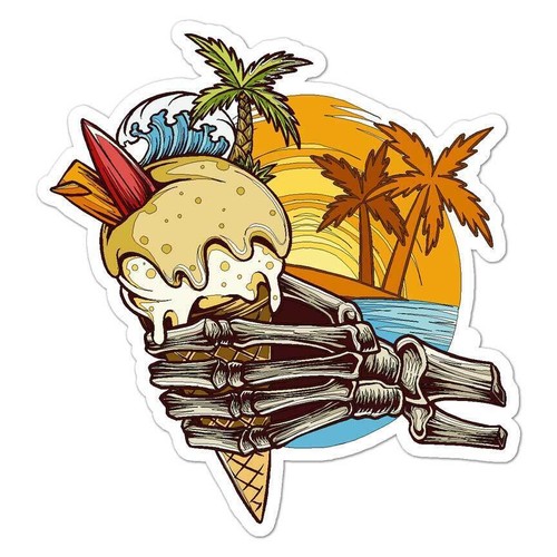 Ice cream surf skeleton - surf,