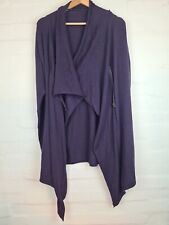 Braintree Organic Cotton And Wool Purple Waterfall Cardigan Size Small