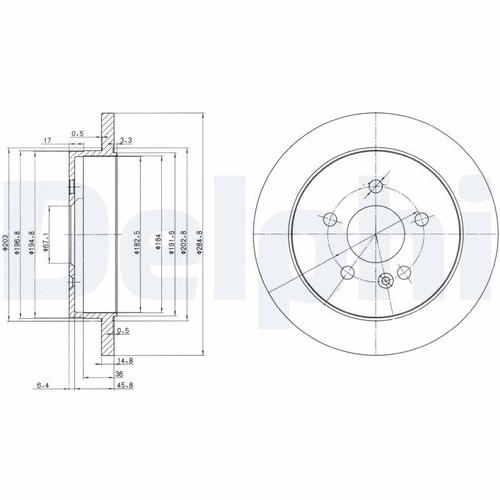 Rear brake disc delphi - rear,