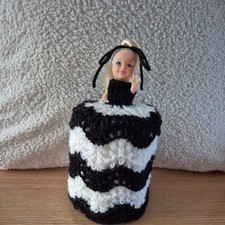 Retro Toilet Roll Cover Doll Hand Knitted #426