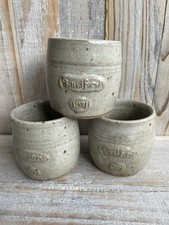 3 John Maltby Stoneshill Studio Pottery Mugs Sandford 1981 with SP Seal