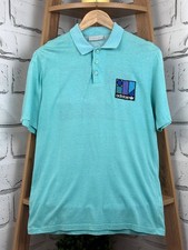Adidas Tennis Polo Shirt Ivan Lendl Vintage 80s Rare Turquoise Size US40/IT50